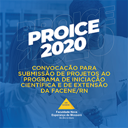 Convocação para submissão de projetos ao Programa de Iniciação Científica e de Extensão da FACENE/RN (EDITAL 007/2019)