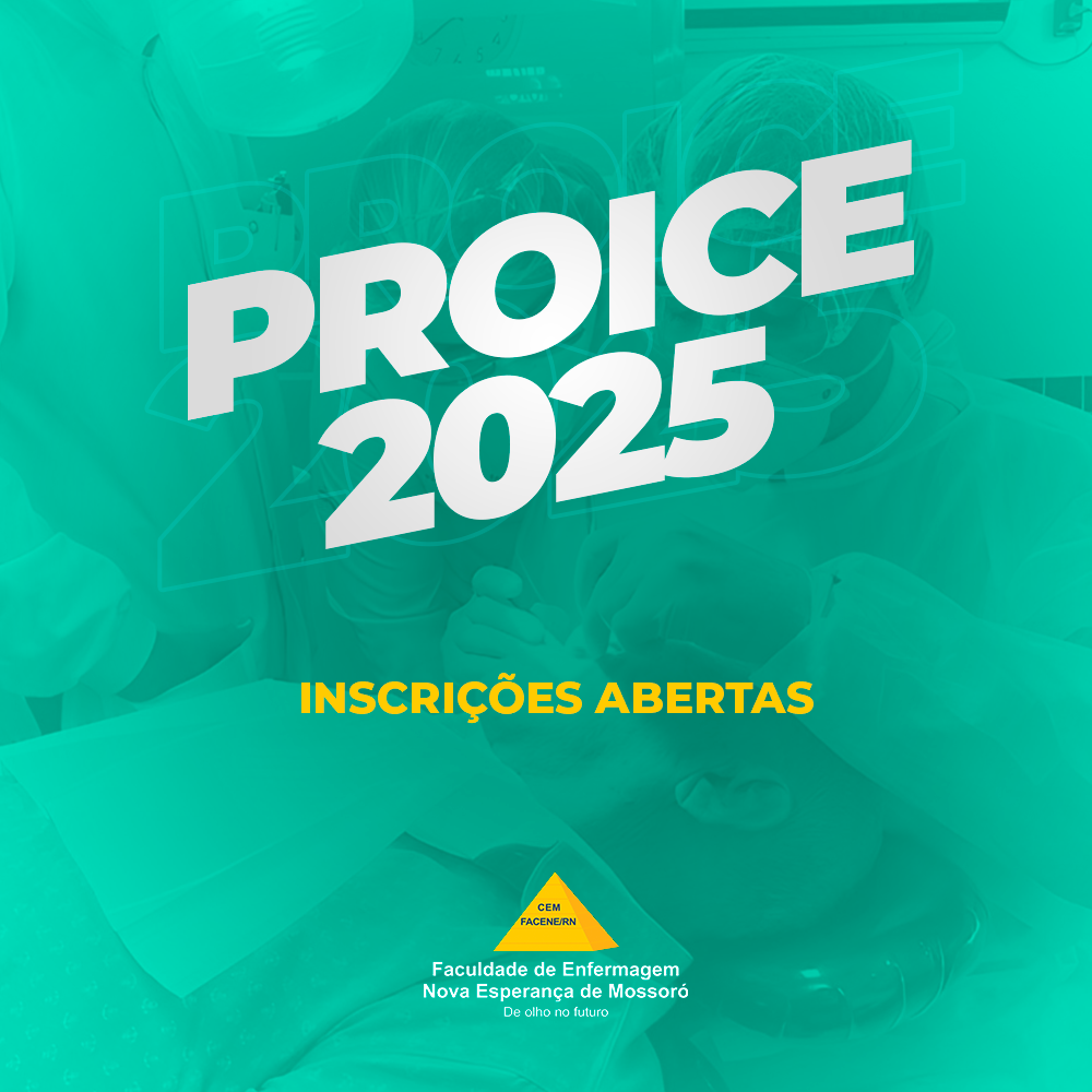 O Núcleo de Extensão e Iniciação Científica (NEIC) anuncia INSCRIÇÕES ABERTAS para o Projeto de Iniciação Científica (PROICE) 2025 da FACENE/RN!