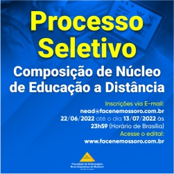 EDITAL Nº 14/2022 – FACENE/RN PROCESSO SELETIVO PARA COMPOSIÇÃO DO NÚCLEO DE EDUCAÇÃO A DISTÂNCIA (NEAD) – Resultado Final