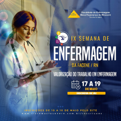 Inscrições para a IX Semana de Enfermagem da FACENE/RN