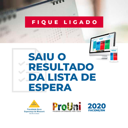 PROUNI: RESULTADO FINAL LISTA DE ESPERA
