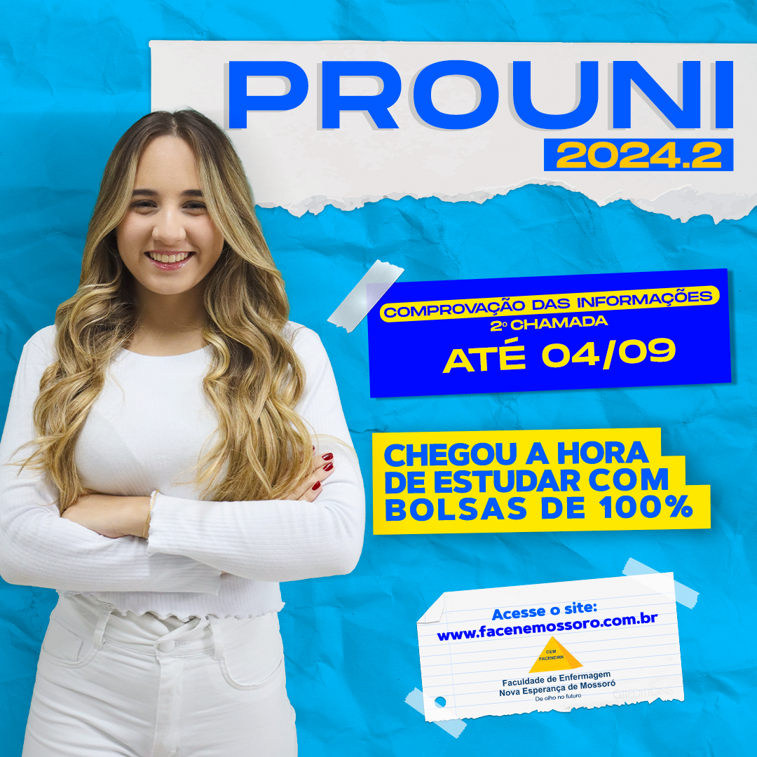 Os estudantes inscritos no Prouni 2024.2 já podem conferir se foram pré-selecionados na 2ª chamada. A consulta deve ser feita no Portal Único de Acesso ao Ensino Superior: acessounico.mec.gov.br/prouni