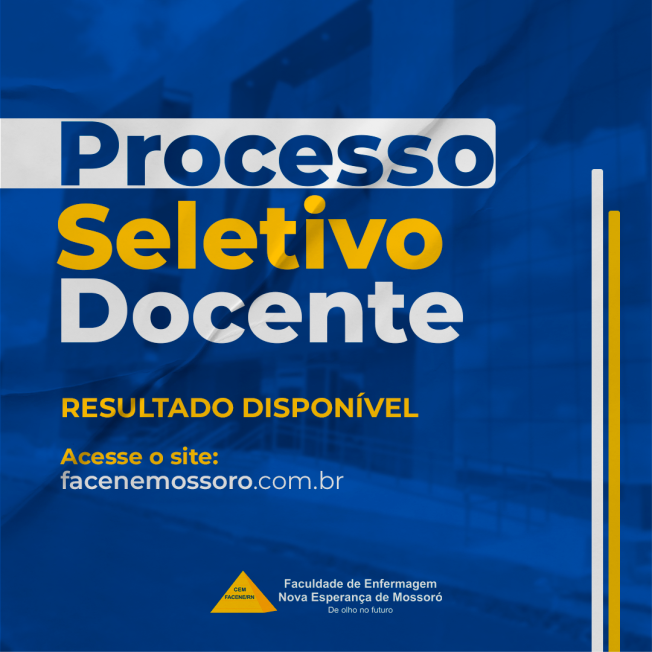 RESULTADO DA 1ª ETAPA DO PROCESSO SELETIVO DOCENTE – EDITAL Nº 18/2024