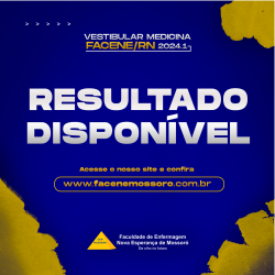 RESULTADO GERAL VESTIBULAR 2024.1 MEDICINA FACENE/RN