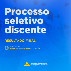 PROCESSO DE SELEÇÃO DO DISCURSO DISCENTE DA SOLENIDADE DE COLAÇÃO DE GRAU DA FACENE/RN DO PERÍODO 2023.2. EDITAL Nº 25/2023