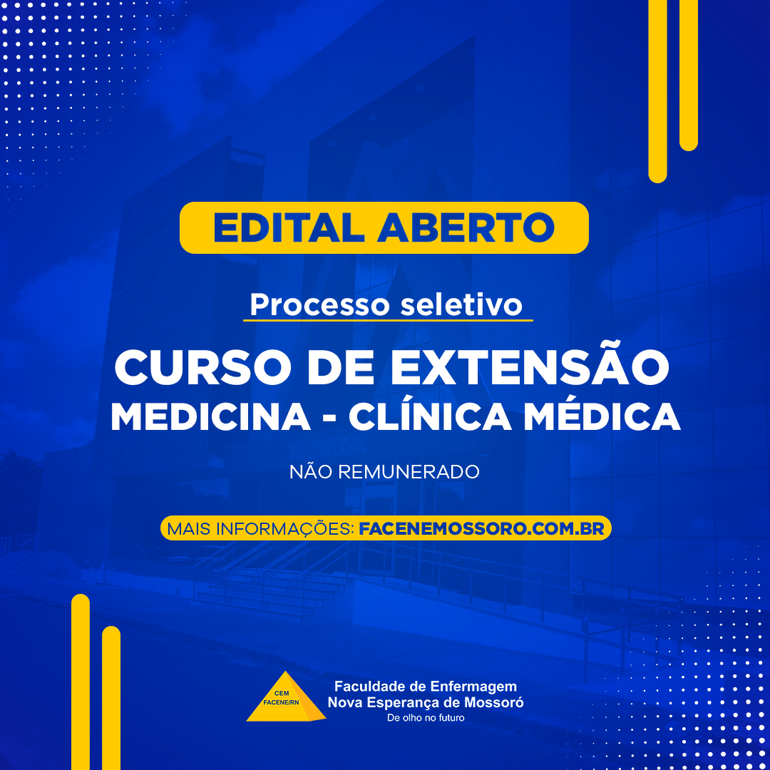 EDITAL Nº 02/2024  PROCESSO SELETIVO PARA CURSO DE EXTENSÃO - MEDICINA  - CLÍNICA MÉDICA