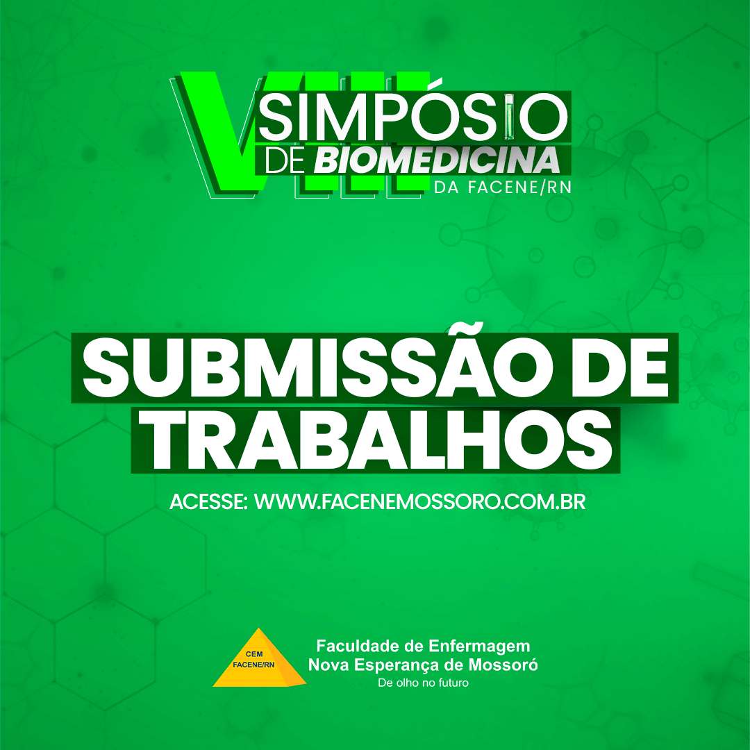 VIII SIMPÓSIO DE BIOMEDICINA - SUBMISSÃO DE TRABALHOS