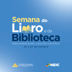 Inscrições abertas para a Semana do Livro e da Biblioteca