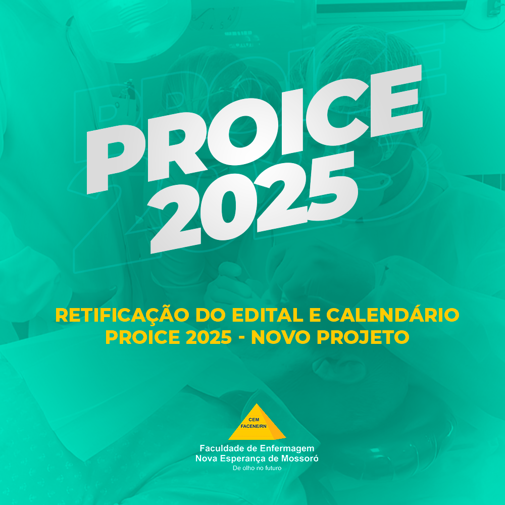 RETIFICAÇÃO DO EDITAL E CALENDÁRIO  PROICE 2025