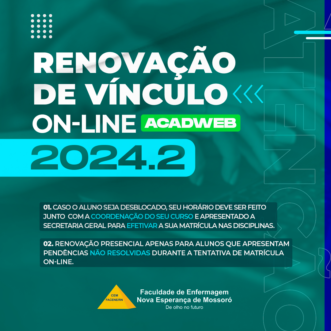  Atenção Discentes, Calendário de Renovação Retificado.