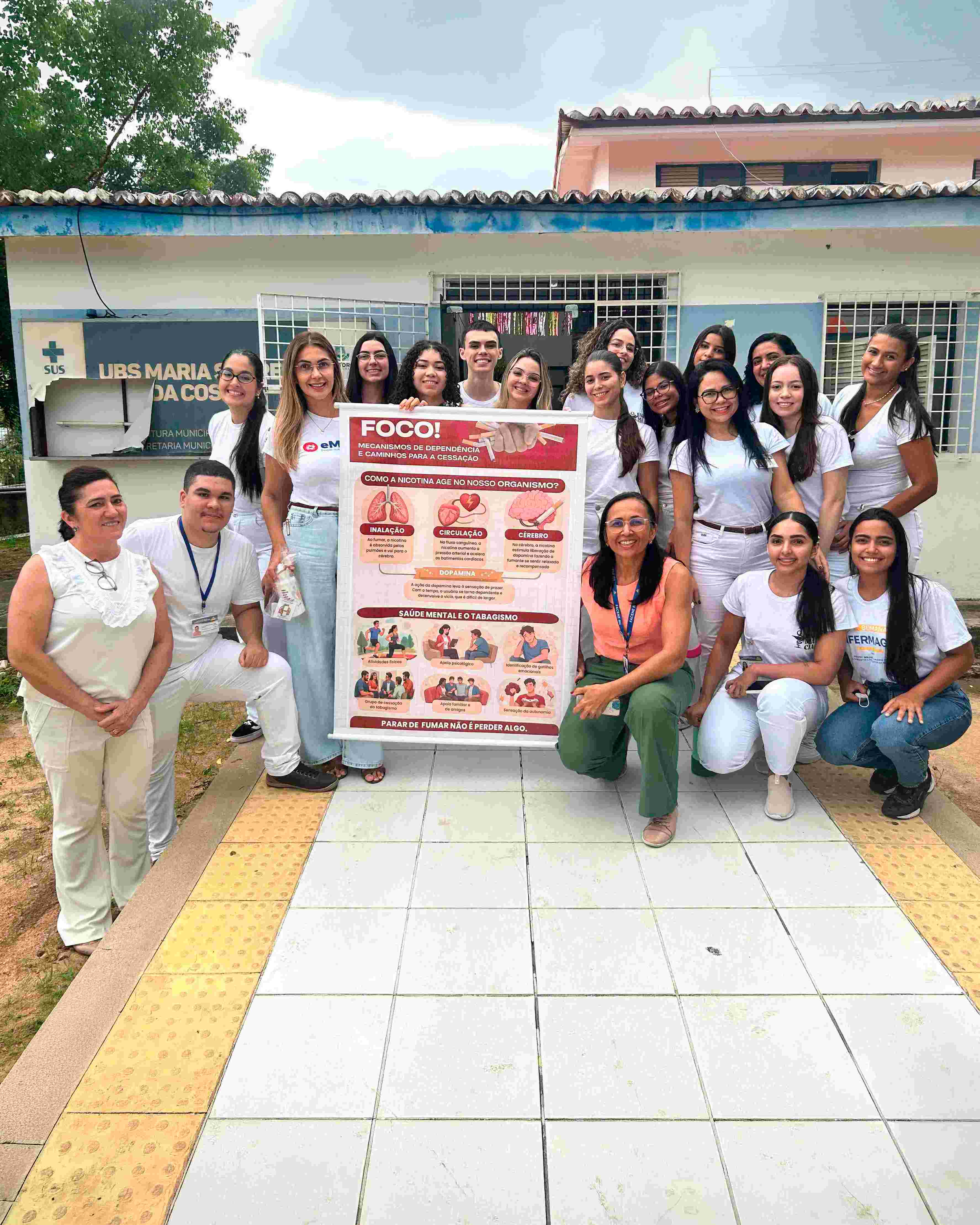 FACENE/RN realiza ação de educação em saúde e fortalece grupo de cessação tabágica em UBS de Mossoró
