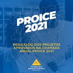 RESULTADO DA SELEÇÃO DE PROJETOS DE INICIAÇÃO CIENTÍFICA E DE EXTENSÃO SUBMETIDOS AO PROICE 2021 (EDITAL 007/2020)