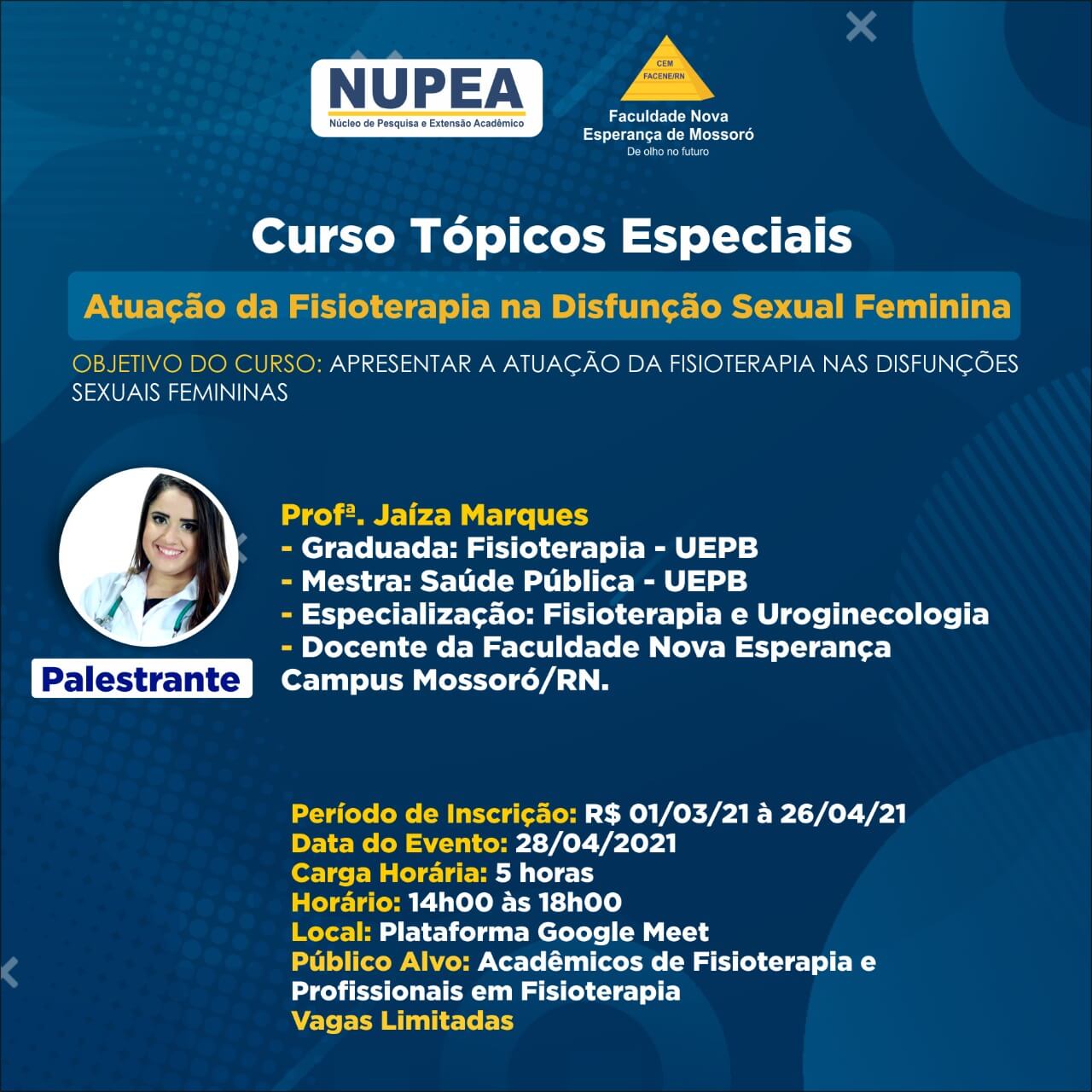 CURSO TÓPICOS ESPECIAIS DE FISIOTERAPIA